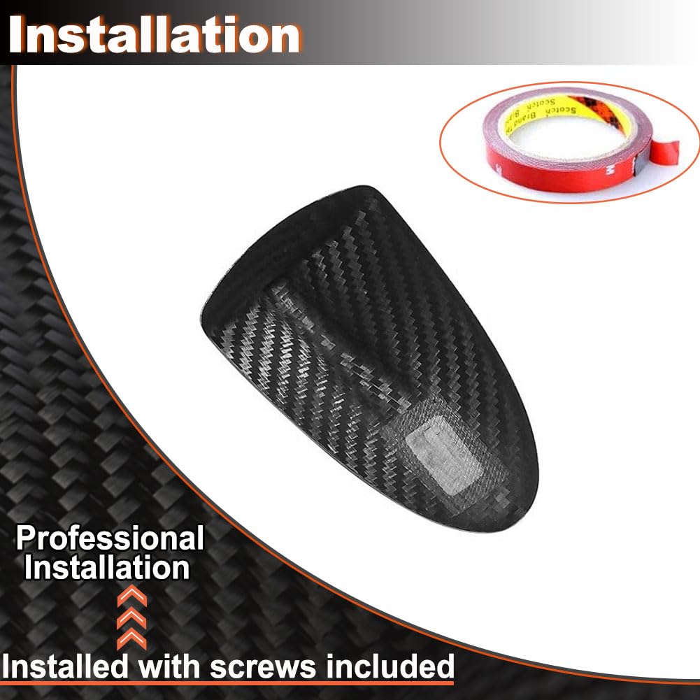 Dry Carbon Fiber Shark Fin Antenna Cover Fits for Infiniti Q50 Sedan 2014-2021 Auto Cars Antenna Accessories