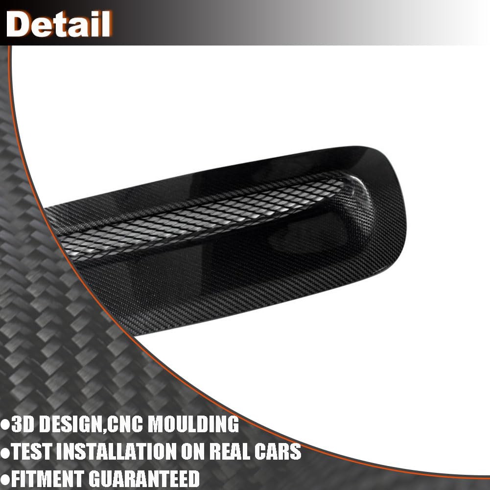 Real Carbon Fiber Front Hood Scoop Vents Compatible with BMW Mini Cooper S F56 2006-2013 Engine Hood Air Intake Vent Trim Ace