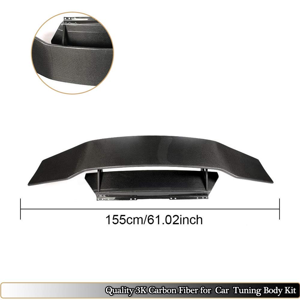 Carbon Fiber Trunk Spoiler Compatible with Lamborghini Huracan LP580 LP610 Coupe 2014-2018 Racing Rear Boot Wing Spoiler