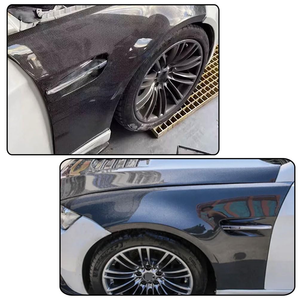 Carbon Fiber Side Fender Vent for BMW E90 325i 328i 330i Base Sedan 4-Door 2005-2013 Front Air Intake Scoop Cover Trim Factor
