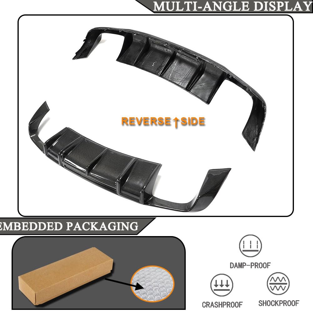 S3 Carbon Fiber Rear Diffuser for Audi A3 Sline S3 Sedan 2013-2016 | Lower Bumper Lip Spoiler Body Kit Factory Outlet(Not for