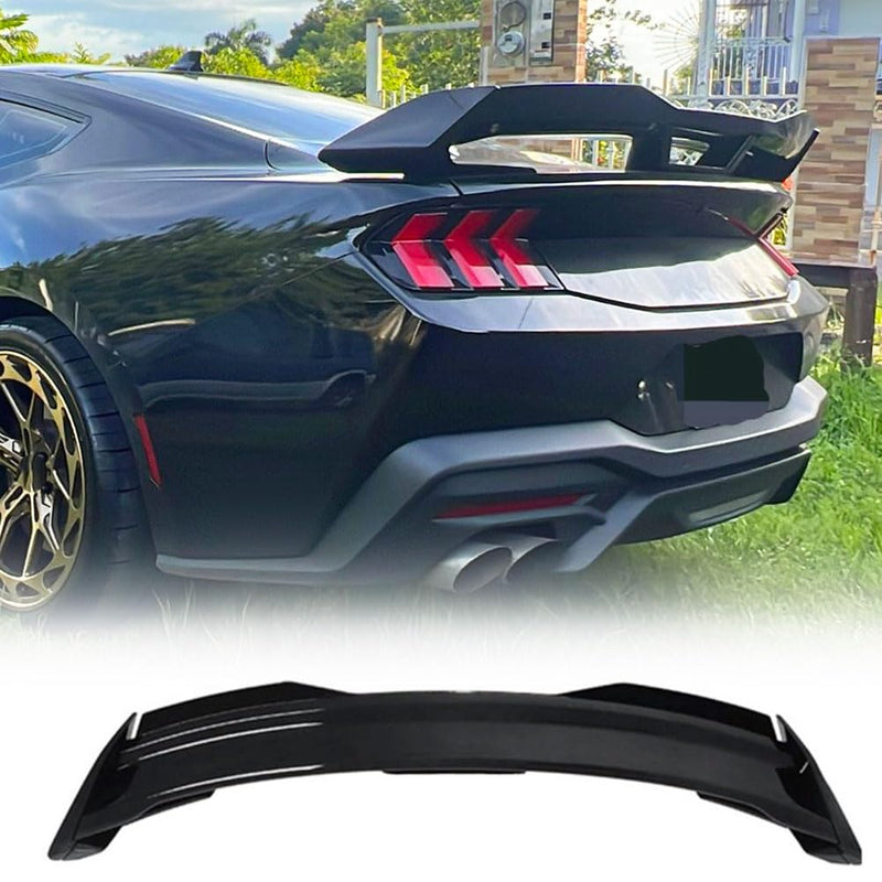 Gloss Black Trunk Spoiler Compatible with Ford Mustang Dark Horse 2024 2025 Rear Boot Lid Highkick Wing Lip Factory Outlet