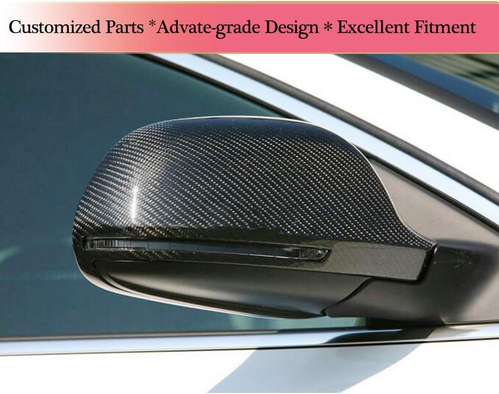 Carbon Fiber Mirror Cover Caps for Audi A3 S3 A4 B8 S4 RS4 2008-2010 A5 S5 8T 2007-2009 Q3 2011+ Rearview Side Rearview Mirro