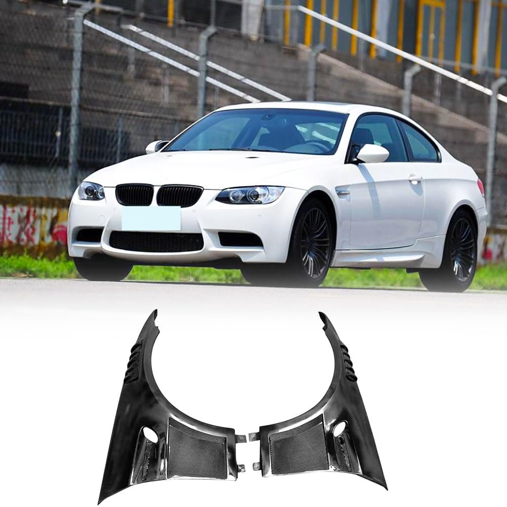 Half Carbon Fiber Side Fender Vent Trim for BMW 3 Series E92 E93 M3 2Door 2006-2011 Front Air Intake Scoop Cover Trim 1Pair F