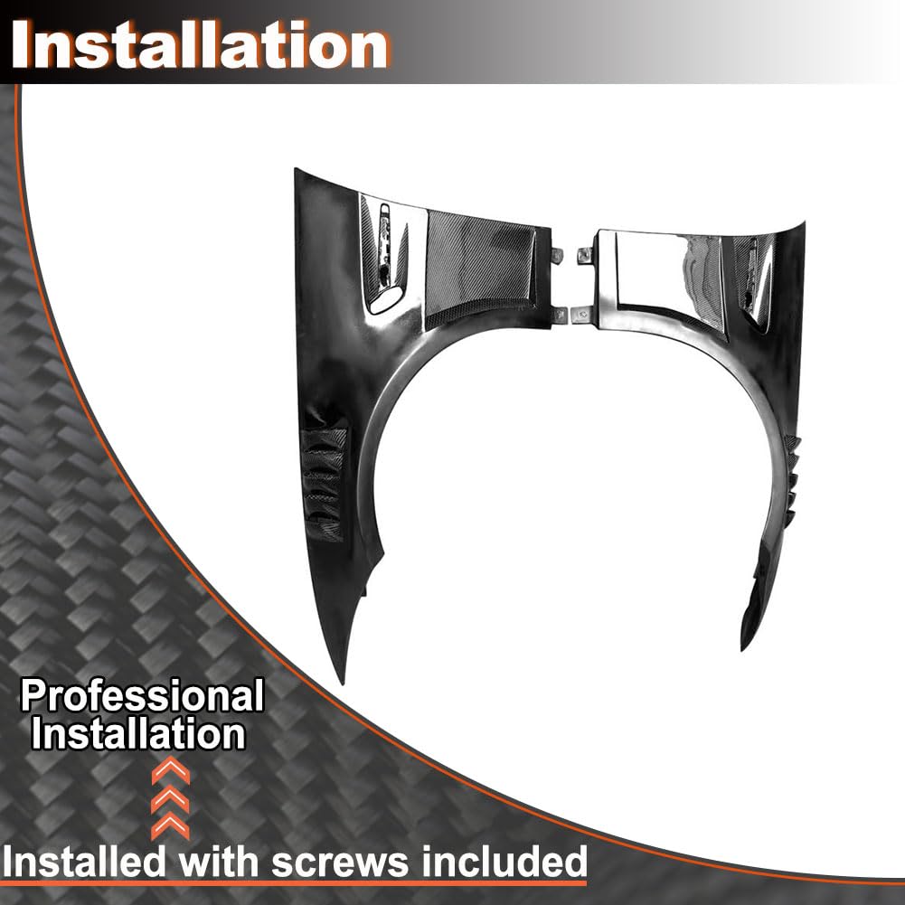 Half Carbon Fiber Side Fender Vent Trim for BMW 3 Series E92 E93 M3 2Door 2006-2011 Front Air Intake Scoop Cover Trim 1Pair F