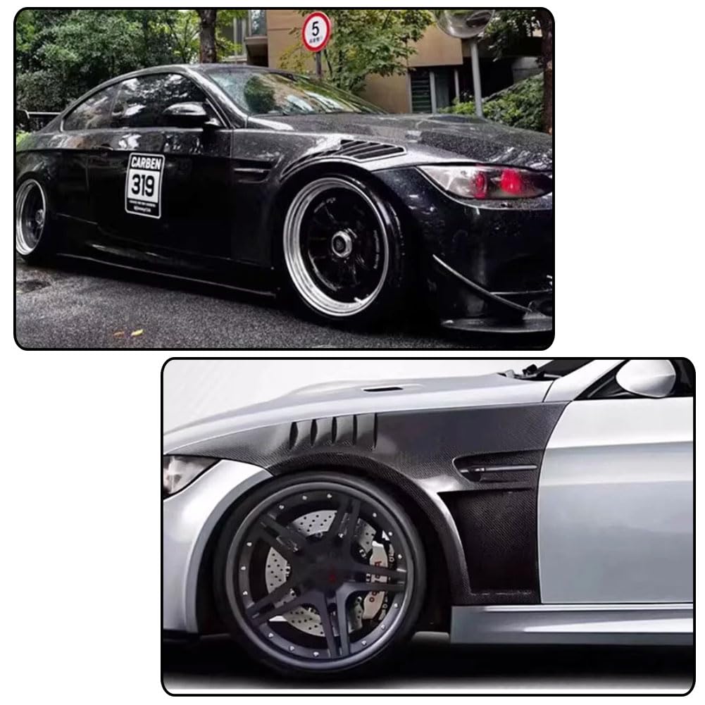 Half Carbon Fiber Side Fender Vent Trim for BMW 3 Series E92 E93 M3 2Door 2006-2011 Front Air Intake Scoop Cover Trim 1Pair F