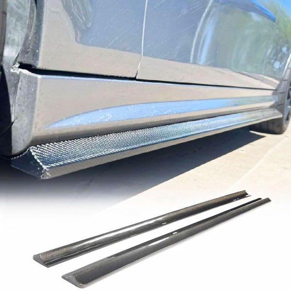 Carbon Fiber Side Skirts for Mercedes Benz W204 C63 AMG Sedan2008-2014 | Car Body Side Skirt Extensions Panel Anti Scratch Sp