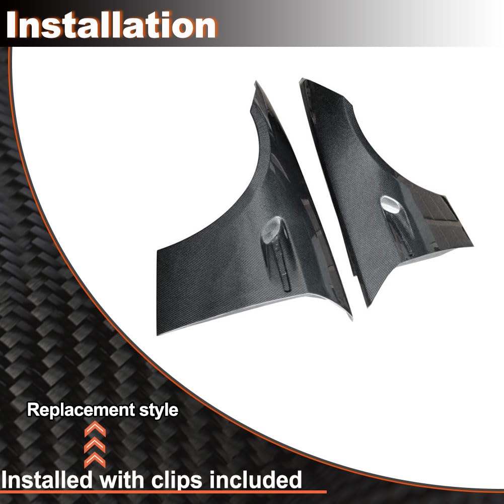 Carbon Fiber Side Fender Vent for BMW E90 325i 328i 330i Base Sedan 4-Door 2005-2013 Front Air Intake Scoop Cover Trim Factor