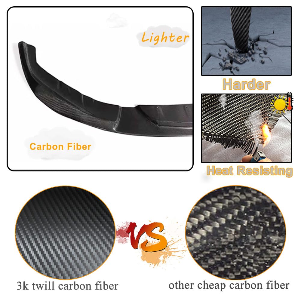 Carbon Fiber Front Lip for BMW G30 5 Series M Sport 4-Door 2017-2019 530i 540i M-tech Bumper Air Dam Lower Chin Splitter Prot