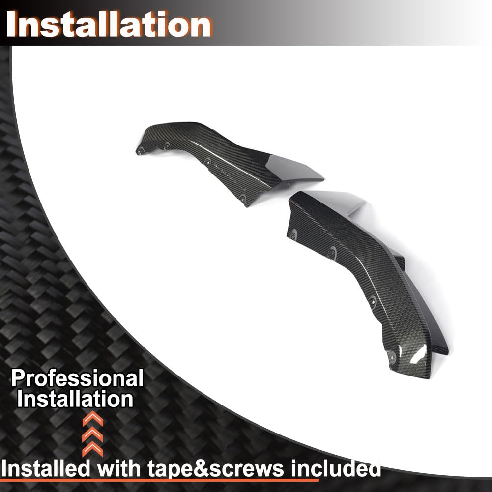 Rear Splitter for BMW 4 Series G82 M4 Coupe 2-Door 2021-2025 Dry Carbon Fiber Lower Bumper Lip Winglets Vents Cover Cupwings 