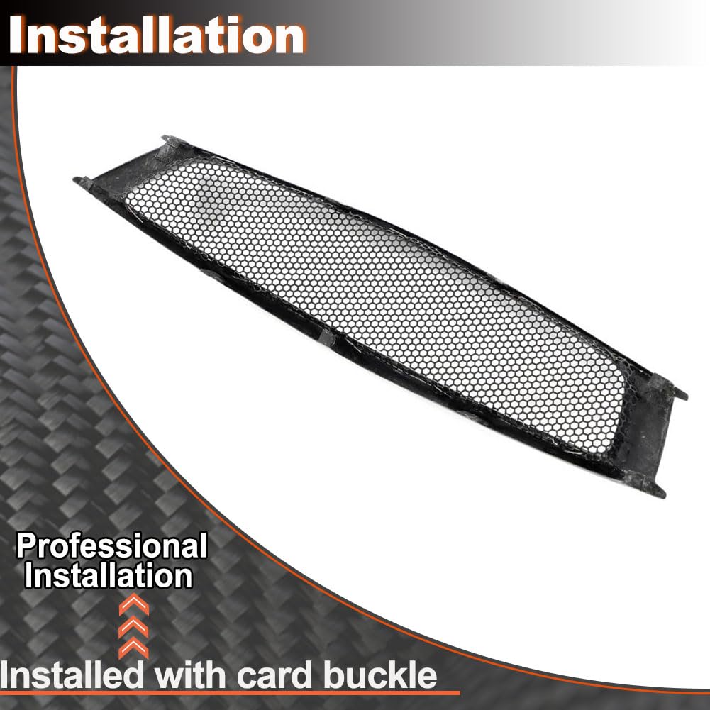 Carbon fiber Front Hood Grill Grille Cover Fits for Infiniti G37 2008-2013 Coupe 2Door Replacement Conversion Front Kidney Gr
