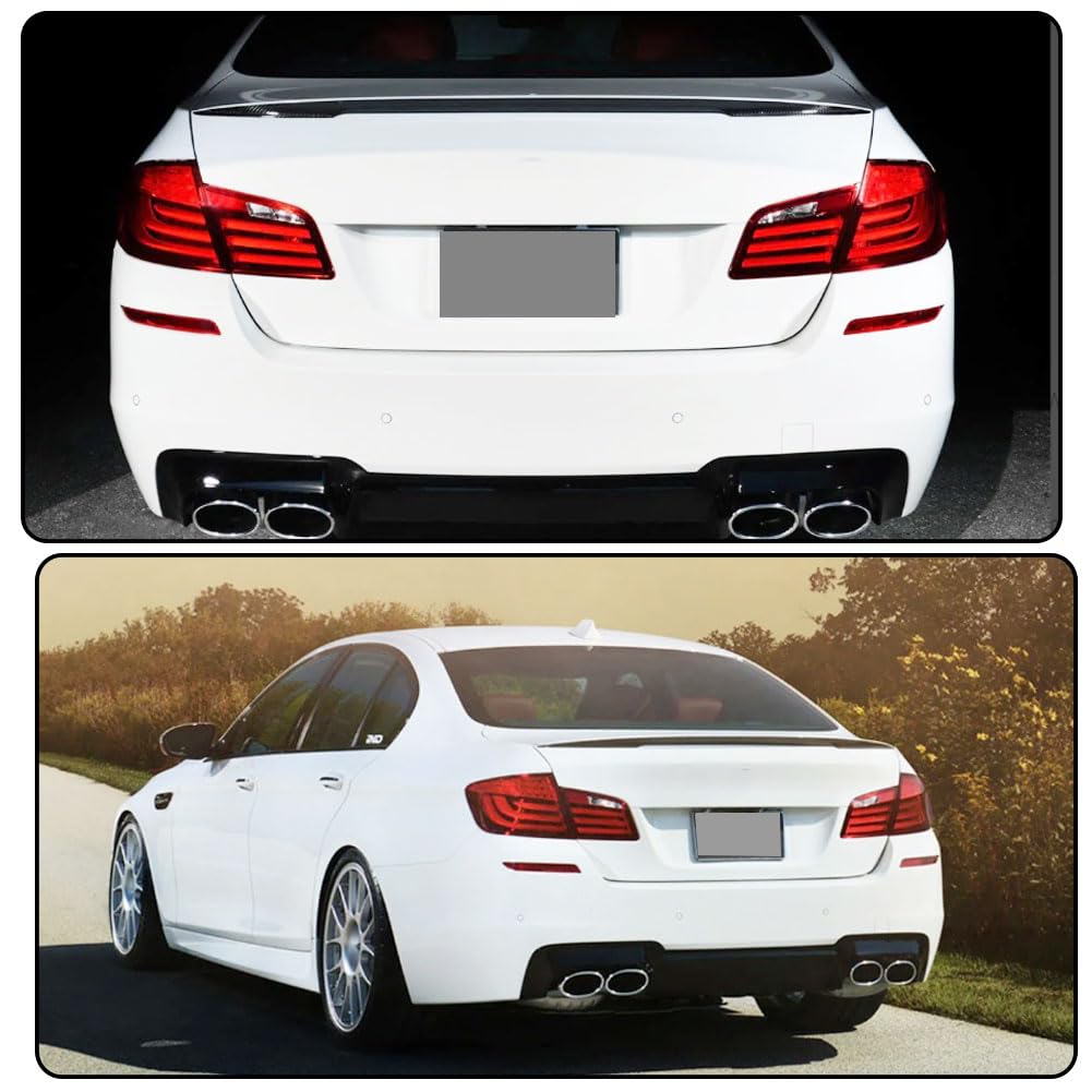 F10 Carbon Fiber Trunk Spoiler Compatible with BMW 5 Series F10 2011-2016 520i 528i 530i 535i M Sport M-Tech M5 Car Rear Boot