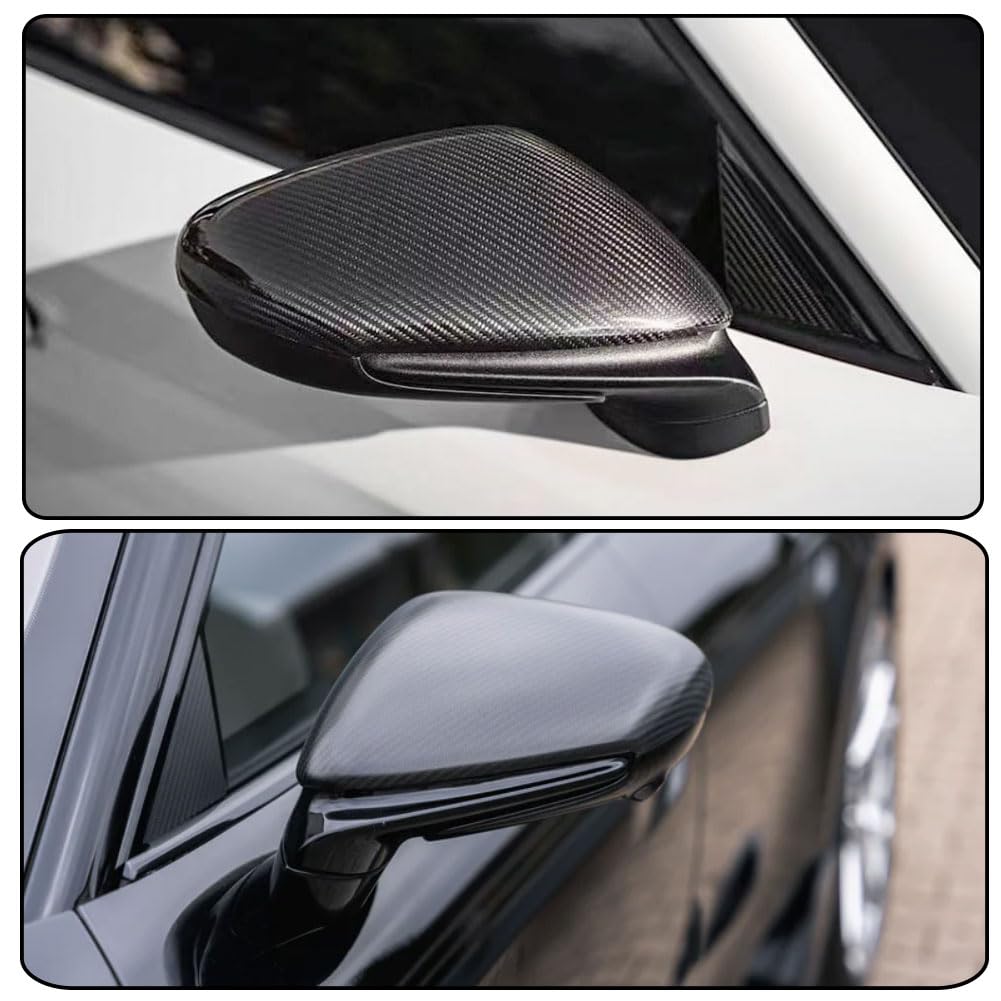 Real Carbon Fiber Mirror Caps for Porsche Taycan 9J1 992 Turbo S 2019-2024 Add on Style Side Rearview Mirror Cover Caps Exter