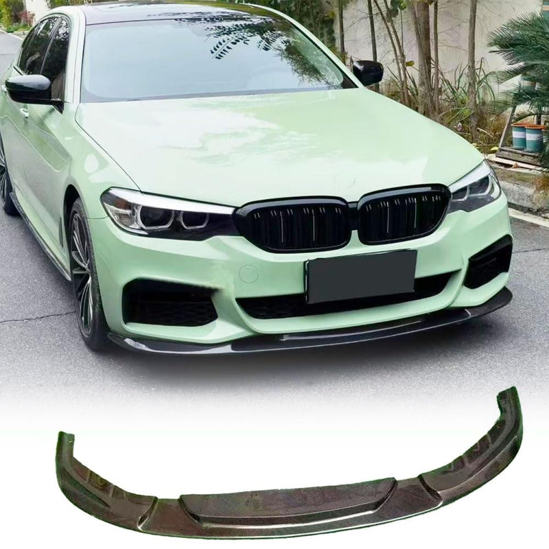 Carbon Fiber Front Lip for BMW G30 5 Series M Sport 4-Door 2017-2019 530i 540i M-tech Bumper Air Dam Lower Chin Splitter Prot