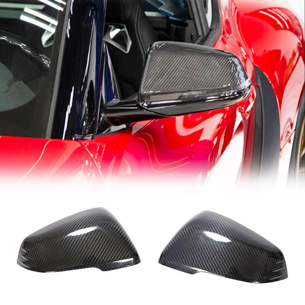 Carbon Fiber Mirror Cover Caps Fit for Toyota Supra 2018-2020 for BMW X1 F48 2016-2019 Z4 G29 2018-2020 dd on Style Side Rear
