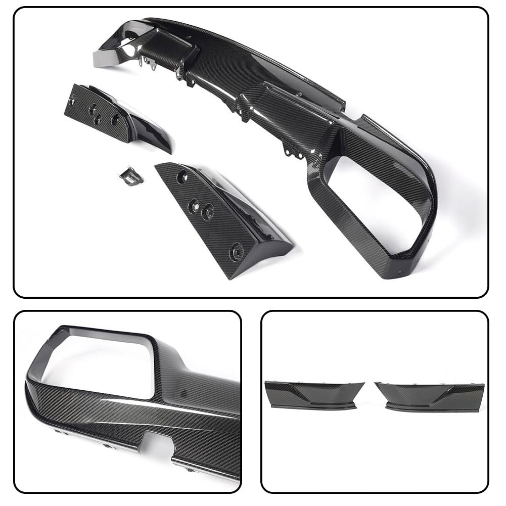 Carbon Fiber Rear Bumper Diffuser Compatible with BMW X6M F96 2023-2024 Lower Bumper Lip Diffuser Body Kit Factory Outlet