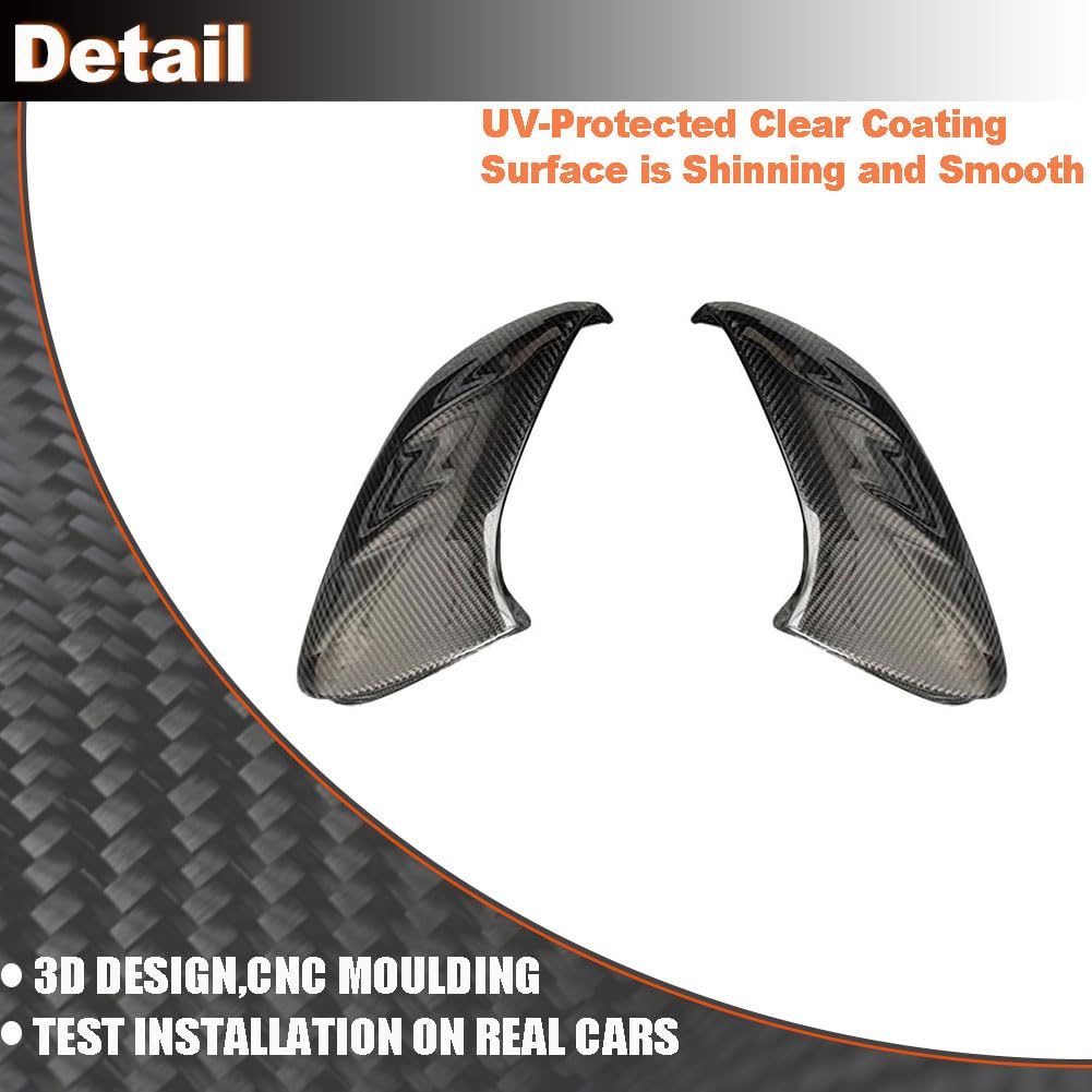 Real Carbon Fiber Mirror Caps for Porsche Taycan 9J1 Turbo S 2019-2024 Add on Style Side Rearview Mirror Cover Caps Exterior 