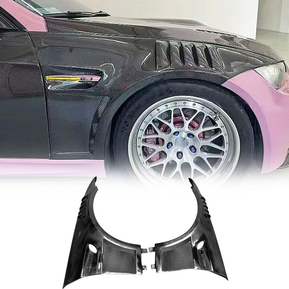 Half Carbon Fiber Side Fender Vent Trim for BMW 3 Series E92 E93 M3 2Door 2006-2011 Front Air Intake Scoop Cover Trim 1Pair F