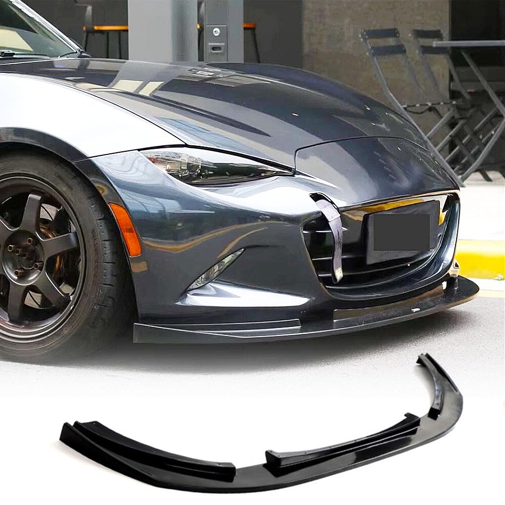 MX5 Front Bumper Lip Fits for Mazda MX5 Miata 2016-2022 Front Bumper Lip Chin Spoiler Splitter Protector PU Black Primer Fact
