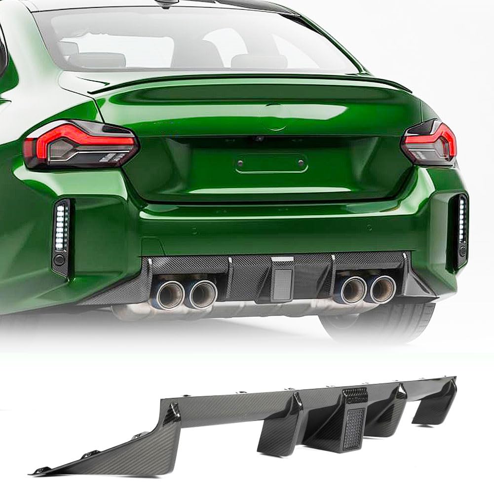 Dry Carbon Fiber Rear Bumper Diffuser for BMW G87 M2 Coupe 2022 2023 2024 | Low Bumper Lip Spoiler Lightweight Exhaust Diffus
