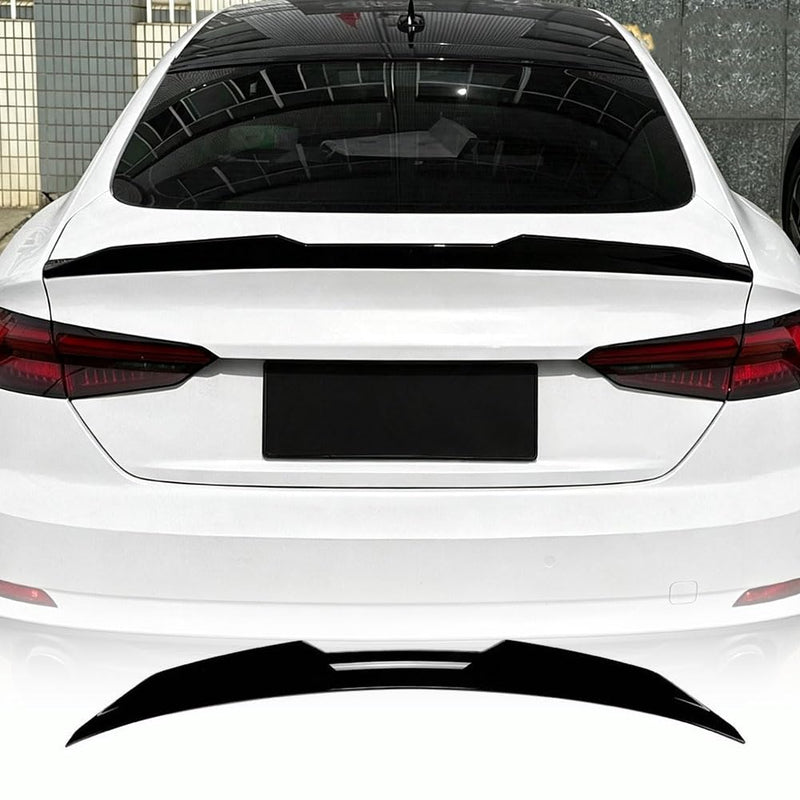 PSM Style ABS Rear Trunk Spoiler for Audi A5 F5 4-Door Sportback 2017-2024 | Gloss Black ABS Rear Lip Wing Direct Stick On Ex