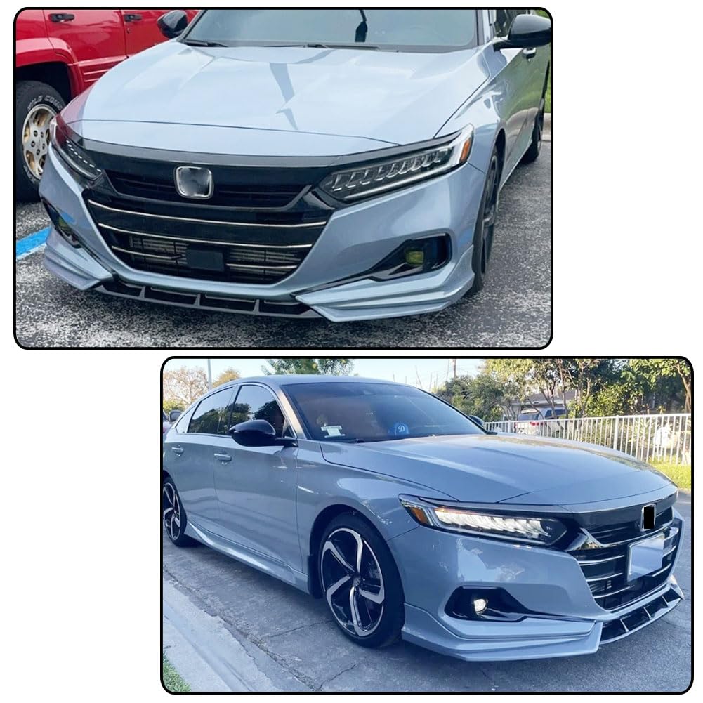 Front Bumper Lip Splitter for Honda Accord 2021-2022 Sonic Grey | Front Lip Splitter Air Dam Bumper Protection Spoiler Splitt