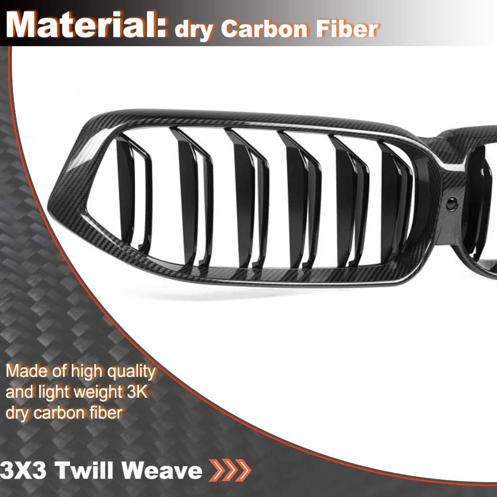 Dry Carbon Fiber Front Grille for BMW G32 GT 6 Series Gran Turismo Facelift 2020-2022 Replacement style Auto Bumper Kidney Gr