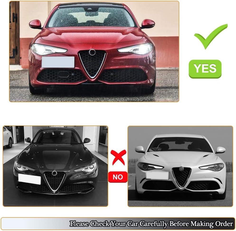 Carbon Fiber Rear Diffuser Compatible with Alfa Romeo Giulia Sport Sedan 2015-2020 Lower Bumper Lip Spoiler Body Kit Factory 