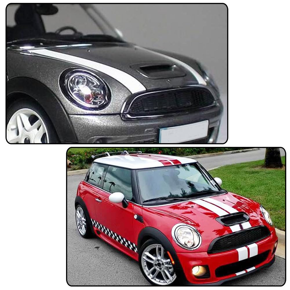 Real Carbon Fiber Front Hood Scoop Vents Compatible with BMW Mini Cooper S F56 2006-2013 Engine Hood Air Intake Vent Trim Ace