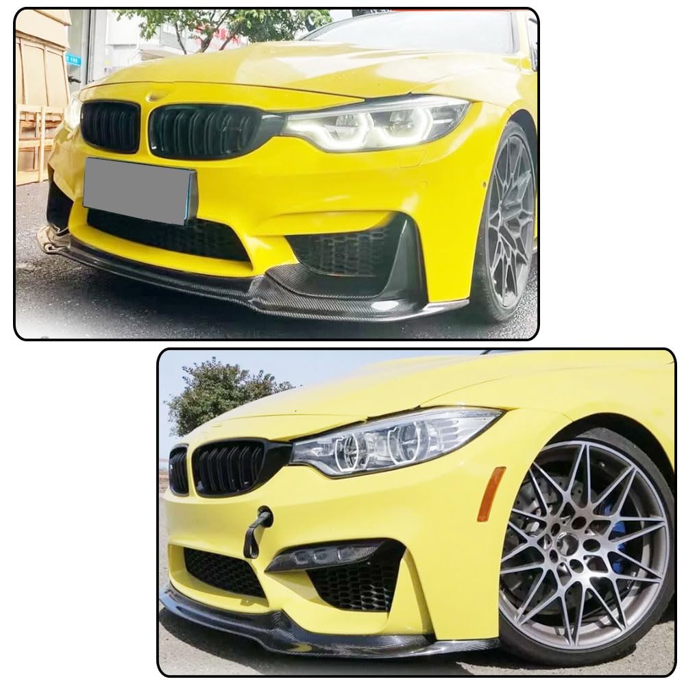 Carbon Fiber Front Lip Compatible with 2015-2020 BMW F80 F82 M3 M4 Front Splitter Bumber Lower Protector Air Dam Chin Spoiler
