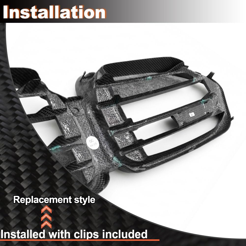 Dry Carbon fiber Car Front Grill for BMW X5M F95 X6M F96 LLCI 2024-2026 | Replacement Bumper Kidney Hood Grille Accessory