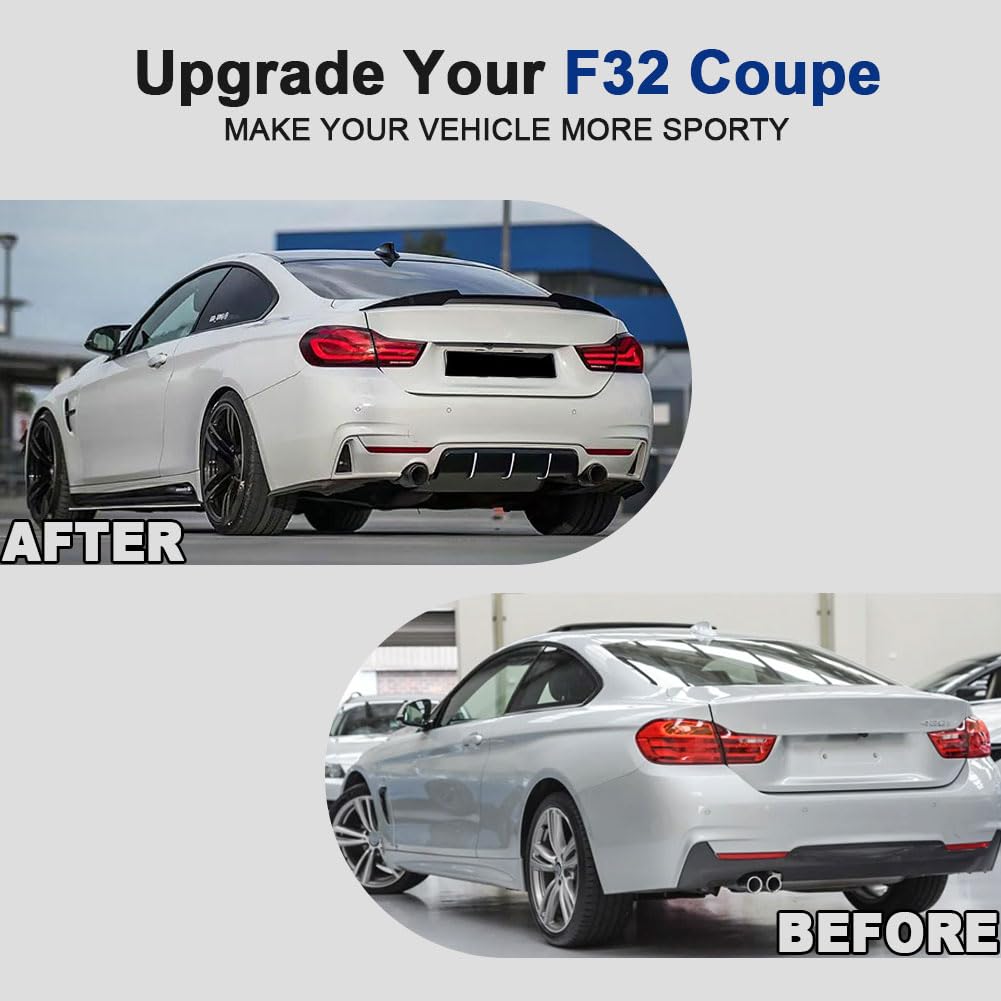 Trunk Spoiler for BMW 4 Series F32 Coupe 2-Door 2014-2020 | 420i 428i 430i 435i 440i Rear Boot Lid Highkick Wing Lip Factory 