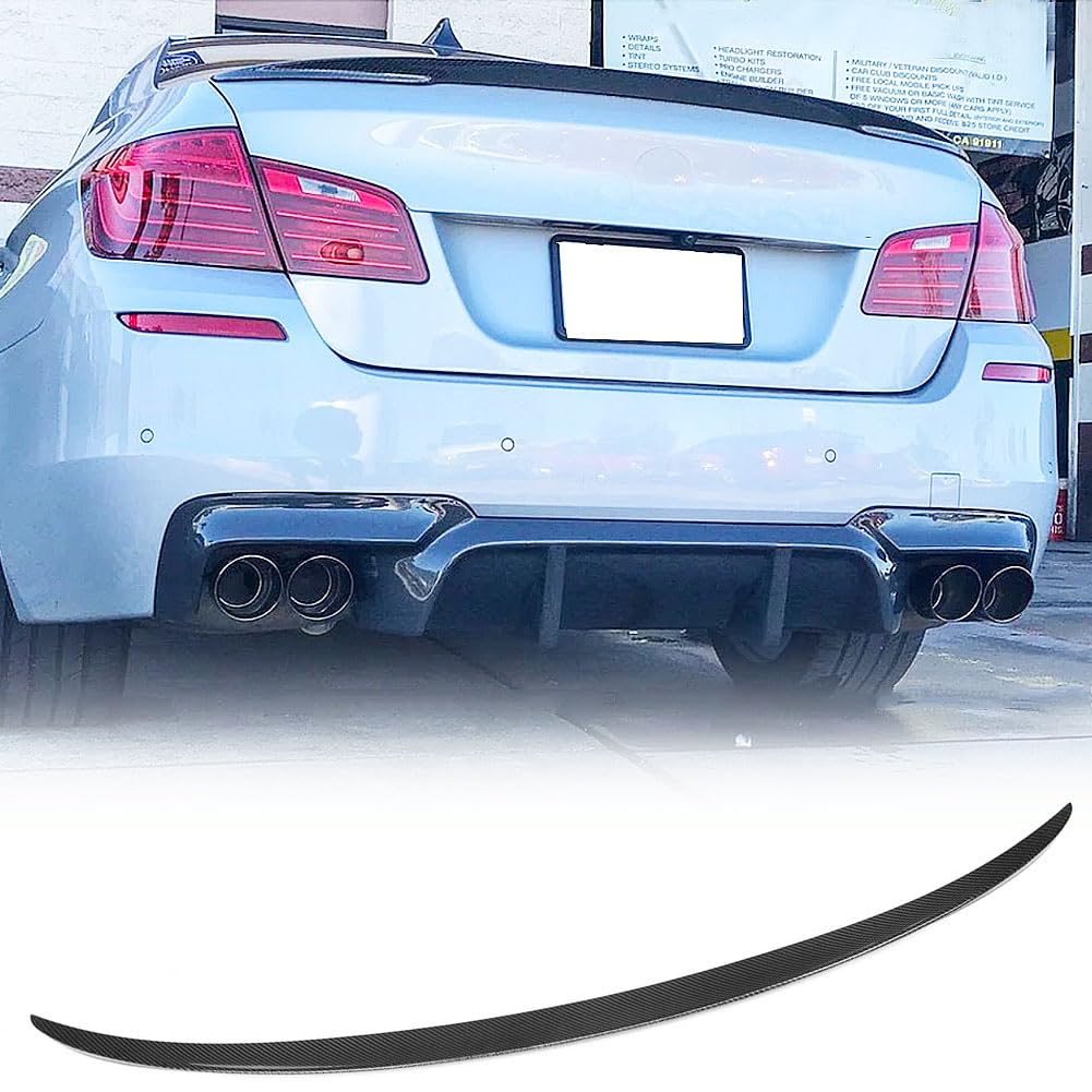F10 Carbon Fiber Trunk Spoiler Compatible with BMW 5 Series F10 2011-2016 520i 528i 530i 535i M Sport M-Tech M5 Car Rear Boot