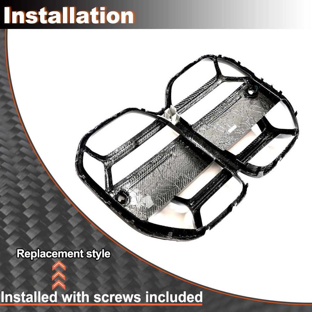 Dry Carbon Fiber Front Bumper Grille for BMW G22 G23 430i Coupe Convertible 2Door 2021-2023 Auto Racing Grid Front Kidney Gri