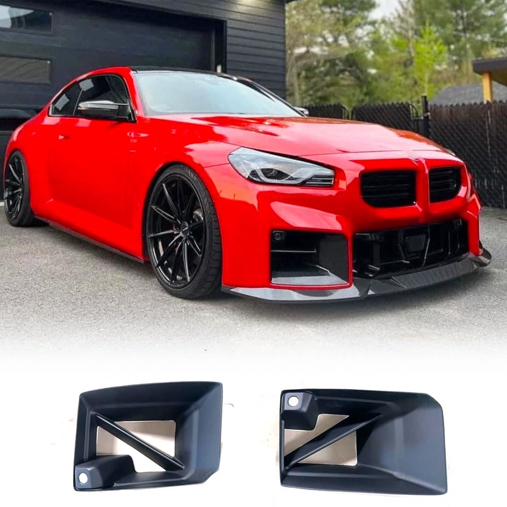 Matte Black Front Lower Air Vent Cover for BMW G87 M2 Base Coupe 2 Door 2022-2024 Fiberglass Front Air Vent Intake Duct Inser