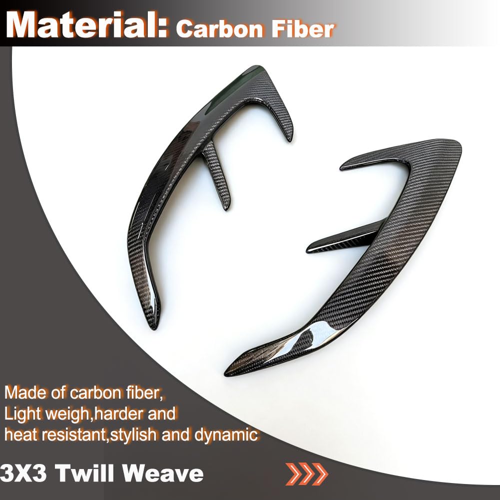 Carbon Fiber Rear Bumper Spoiler Air Vent Trim Compatible with Mercedes Benz W217 C217 S63 AMG 2018-2023 Side Canard Car Body