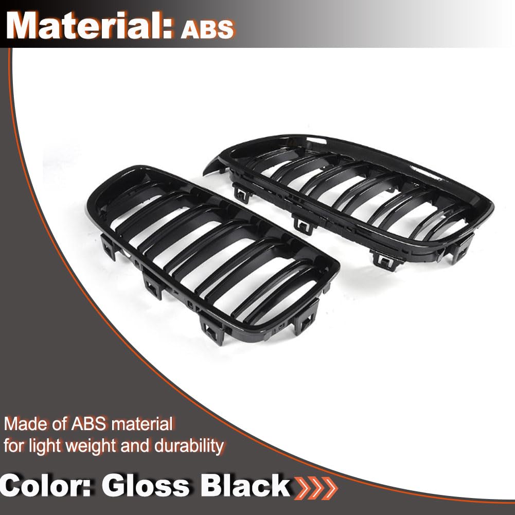 F32 Front Grille Compatible with BMW 4 Series F32 F33 F36/M3 F80/M4 F82 F83 2014-2019 ABS Auto Bumper Kidney Grill Cover Body