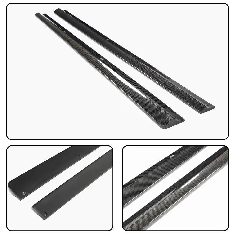 Carbon Fiber Side Skirts for Mercedes Benz W204 C63 AMG Sedan2008-2014 | Car Body Side Skirt Extensions Panel Anti Scratch Sp
