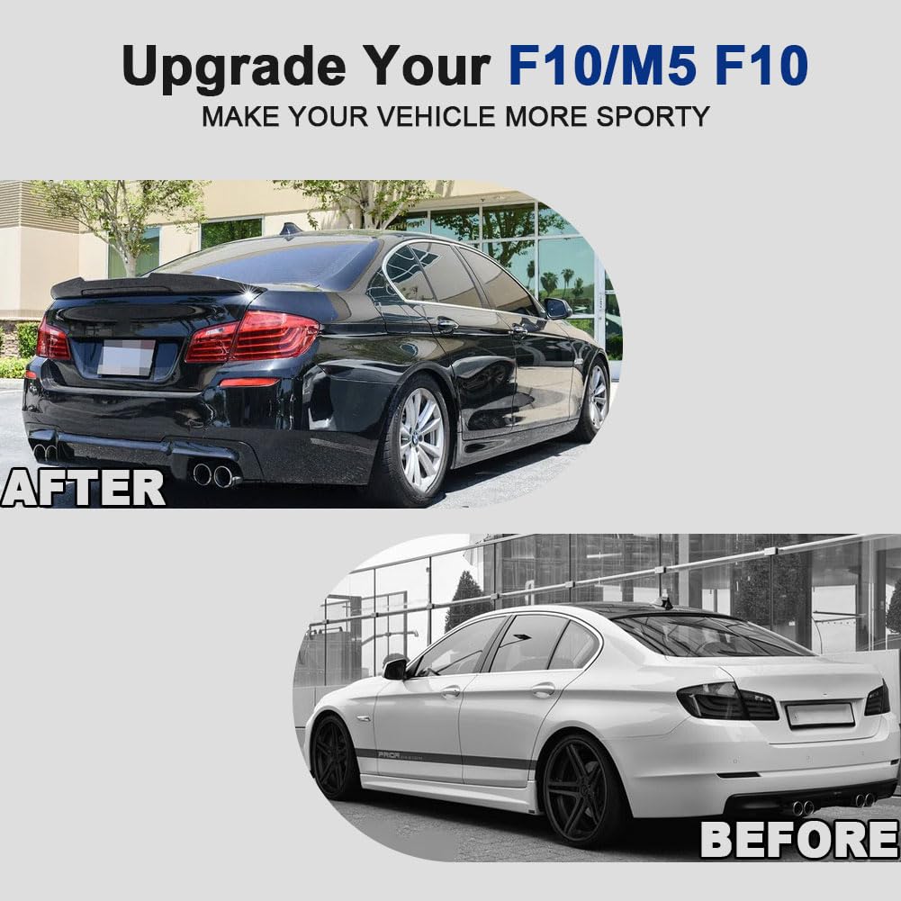 Trunk Spoiler Compatible with 2010-2016 BMW 5 Series F10 and M5 F10 Car Rear Boot Lid Highkick Wing Lip Factory Outlet