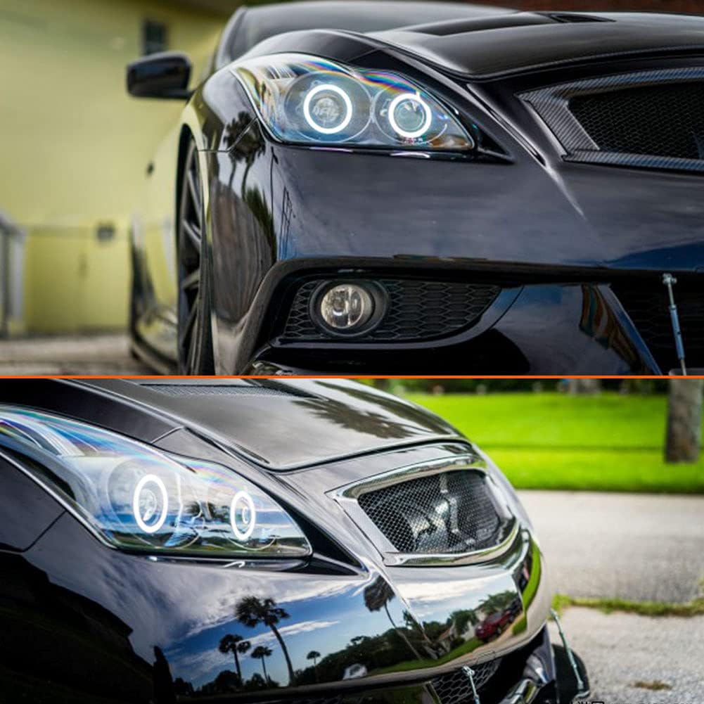 Carbon fiber Front Hood Grill Grille Cover Fits for Infiniti G37 2008-2013 Coupe 2Door Replacement Conversion Front Kidney Gr