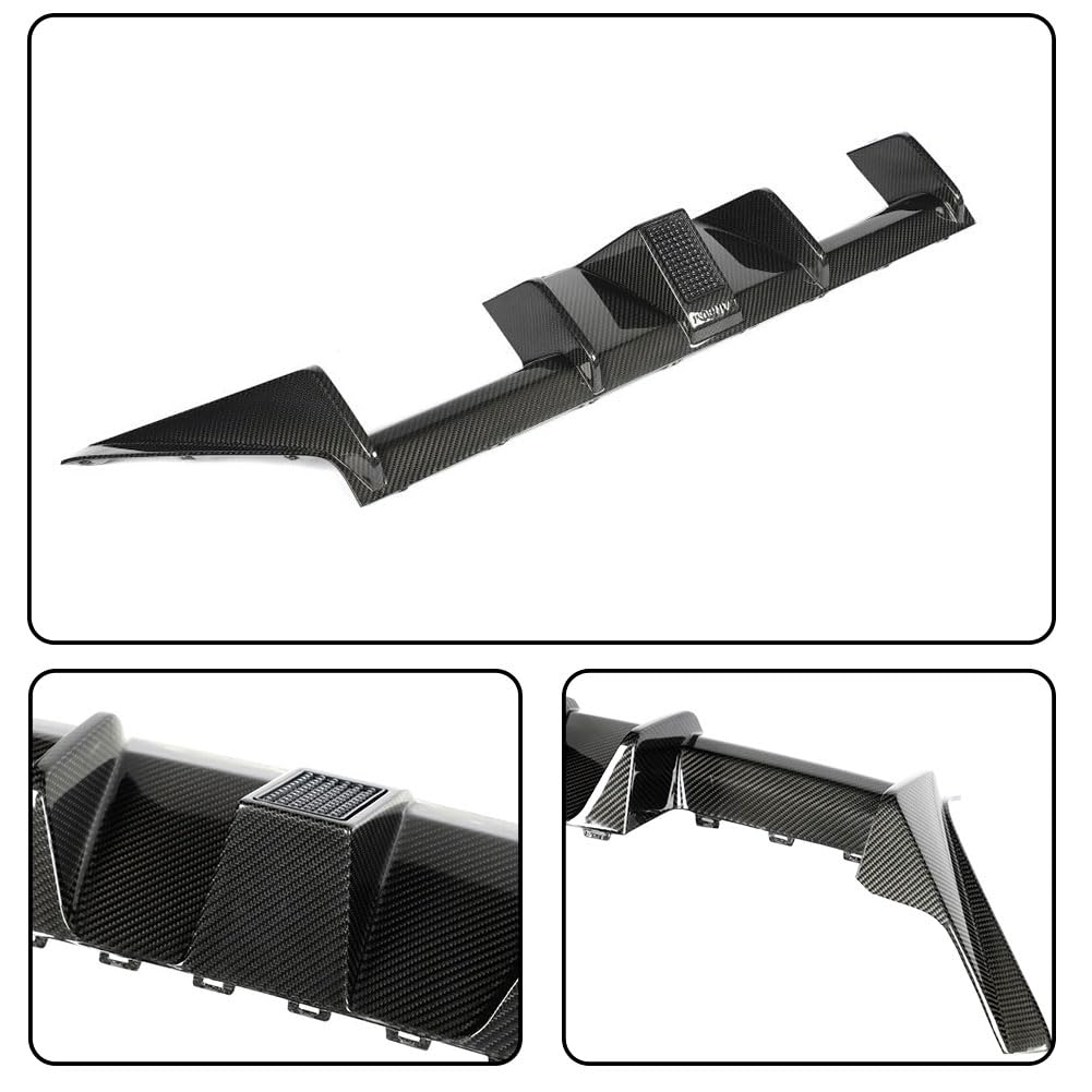 Dry Carbon Fiber Rear Bumper Diffuser for BMW G87 M2 Coupe 2022 2023 2024 | Low Bumper Lip Spoiler Lightweight Exhaust Diffus
