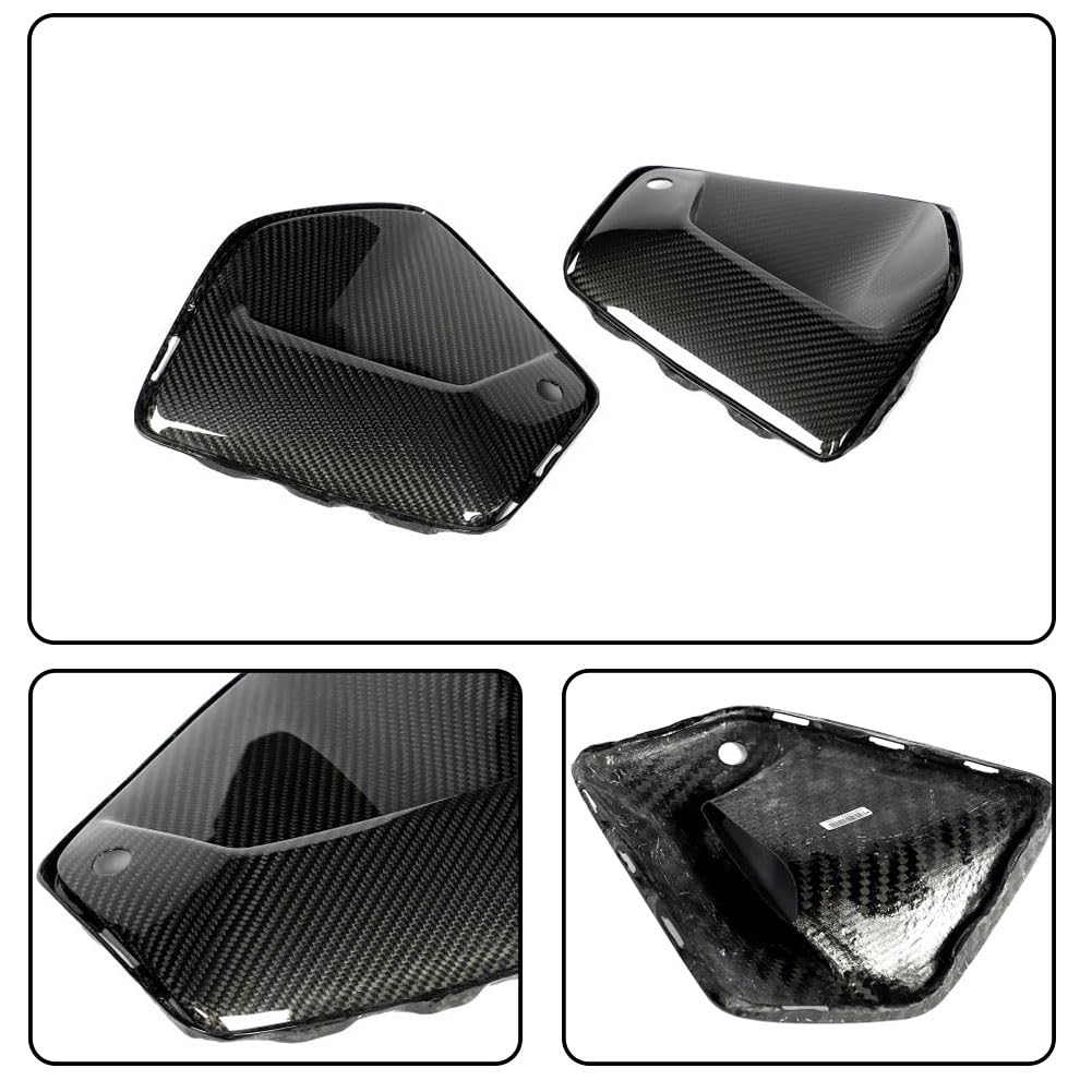 Dry Carbon Fiber Front Bumper Air Intake Vent Covers Compatible with BMW 5-Series I5 G60 530i 540i 2023-2025 Front Duct Trim 