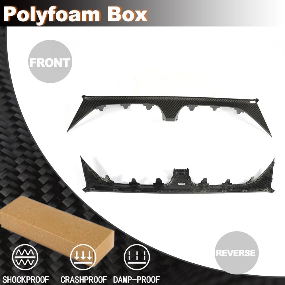 Dry Carbon Fiber Front Lower Grille CoverTrim Compatible with BMW X5M F95 2023-2024 Front Bumper Center Grille Vent Repacemen