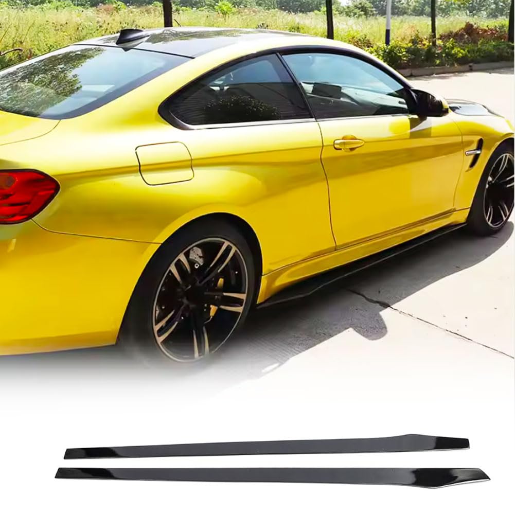 Gloss Black Universal Door Side Skirts fits for BMW F06 F12 F13 M6 F80 F82 M3 M4 2013-2019 FRP Side Apron Lip Body Kits (Leng