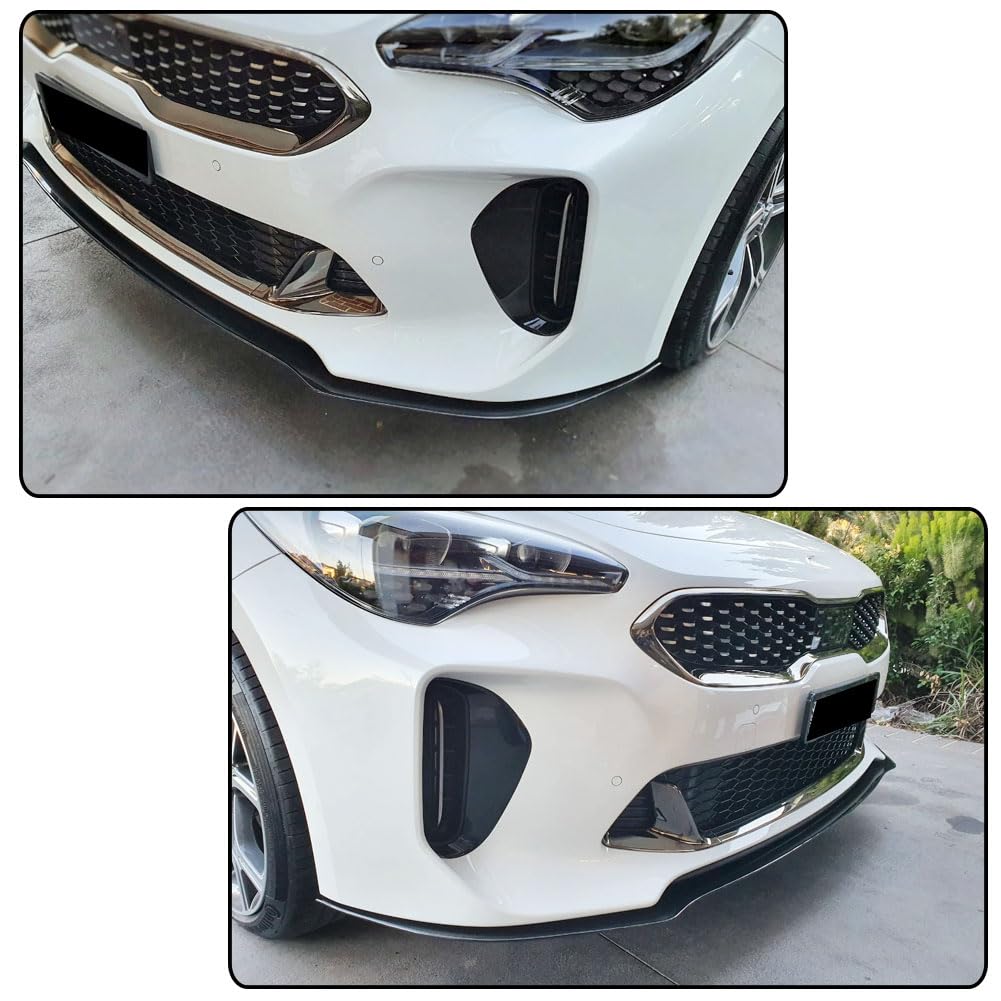 Gloss Black Front Bumper Lip for Kia Stinger 2018-2023 | Front Chin Spoiler Splitter Air Dam Protector Factory Outlet