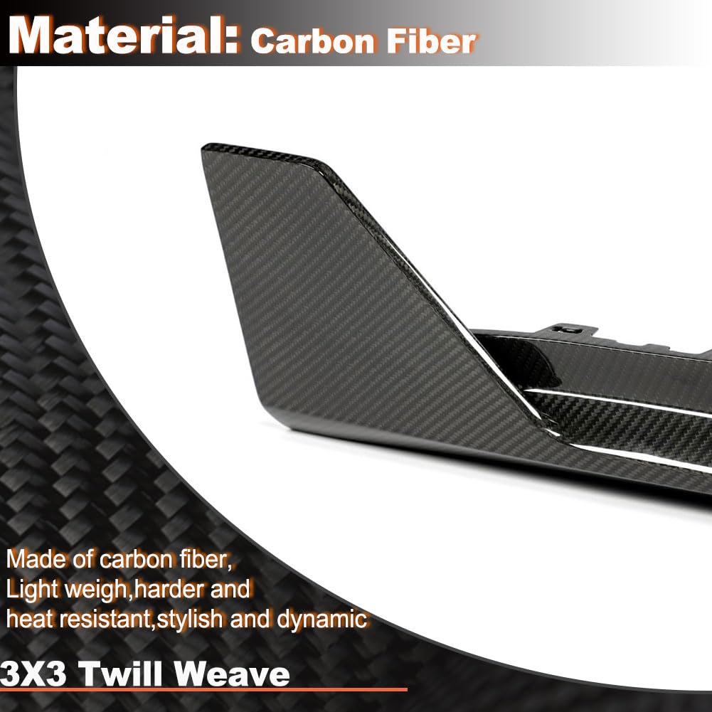 Rear Splitter for BMW 4 Series G82 M4 Coupe 2-Door 2021-2025 Dry Carbon Fiber Lower Bumper Lip Winglets Vents Cover Cupwings 
