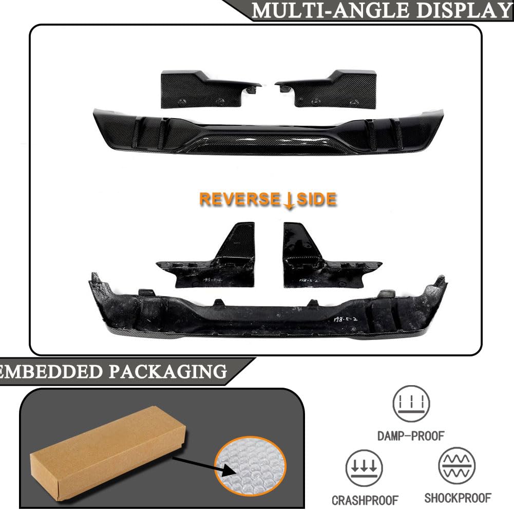 Real Carbon Fiber Rear Bumper Diffuser Fits for BMW X5 G05 M Sport LCI 2024-2026 Lower Bumper Lip Spoiler Body Kit Factory Ou