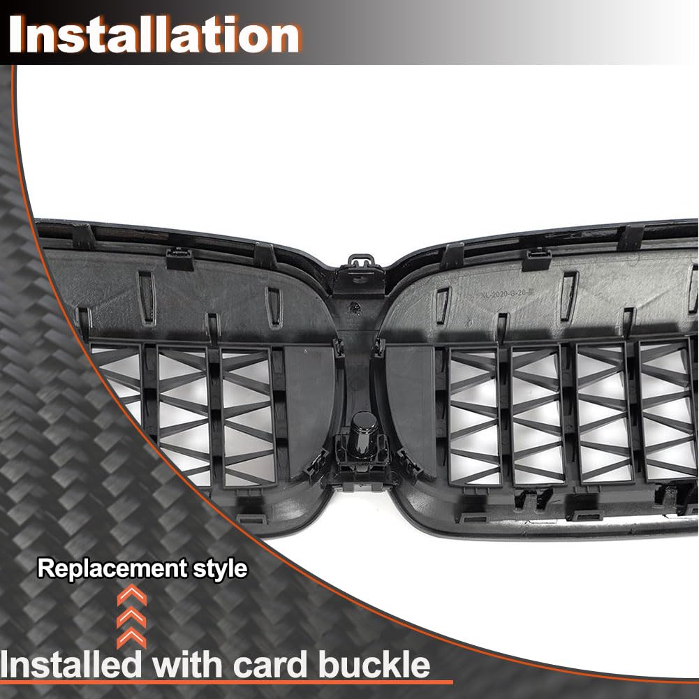 Real Carbon fiber Front Grill for BMW 3 Series G20 Sedan 330i M340i 2019-2022 Front Hood Grill Grille Cover Front Bumper Kidn