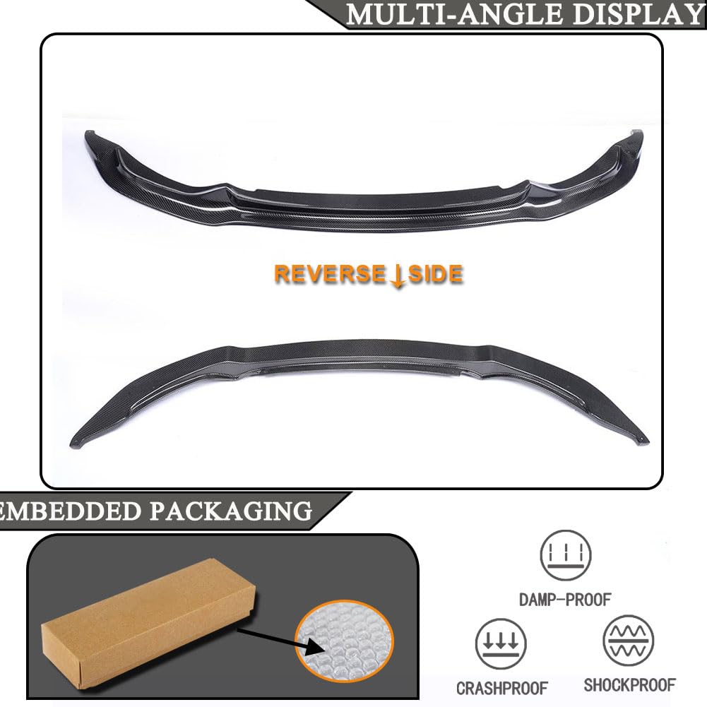 Carbon Fiber Front Lip Compatible with 2015-2020 BMW F80 F82 M3 M4 Front Splitter Bumber Lower Protector Air Dam Chin Spoiler