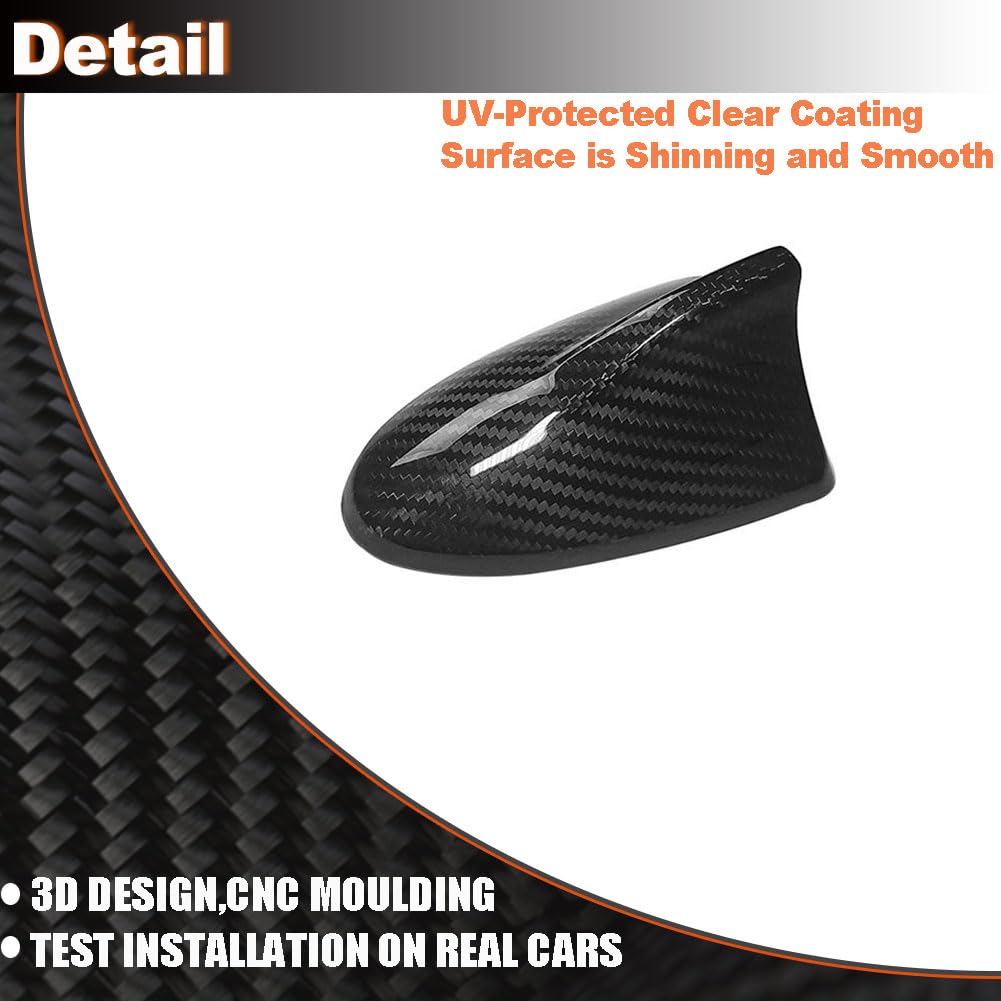 Dry Carbon Fiber Shark Fin Antenna Cover Fits for Infiniti Q50 Sedan 2014-2021 Auto Cars Antenna Accessories
